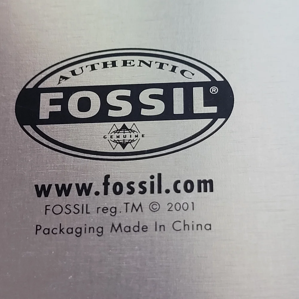 Fossil Leather Wallet Passport, Credit Cards, Cash, Coin Y2K Palm Case